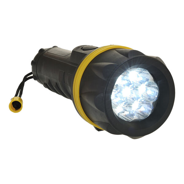 7 LED Rubber Zaklamp 7 LED Rubber Zaklamp
