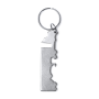 BREBEL sleutelhanger met ingebouwde flesopener - zilver