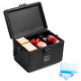 Brisby Koelbox - Frigobox - Coolbox - Auto - Lichtgewicht - Broodtrommel - 12L - 2 Gratis koelelementen van 450ml per stuk - Incl. Dividers Snijplanken - Bieropener - Flesopener - Max. 40 uur isolatie - Zwart