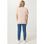 IQONIQ Yala dames lichtgewicht gerecycled katoen t-shirt, peach nectar (L)