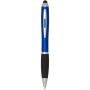 Nash RCS balpen met stylus van gerecycled plastic met gekleurde behuizing en zwarte grip (blauwe inkt) - Koningsblauw