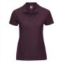 RUS Ladies Ultimate Cotton Polo, Burgundy, S