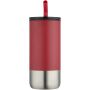 Grayson 480 ml RCS recycled insulated tumbler with straw - Red