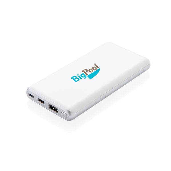 Ultra snelle 10.000 mAh powerbank met PD, wit Ultra snelle 10.000 mAh powerbank met PD, wit