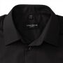 RUS Men LSL Tailored Polycot. Poplin Shirt, Black, 4XL