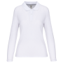 Damespolo lange mouwen White 3XL