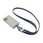 Nivo RCS recycled PET Crossbody lanyard, donkerblauw