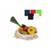 Herbruikbaar groente &amp; fruit zakje OEKO-TEX® katoen 40x45cm - Wit