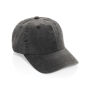 BEAU AWARE™ Washed 6 panel 270gsm cotton twill cap, zwart BEAU AWARE™ Washed 6 panel 270gsm cotton twill cap, zwart