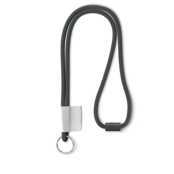 Polyester 2-kleurige koord-lanyard met full color label Polyester 2-kleurige koord-lanyard met full color label
