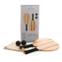 Houten frescobol tennis set, bruin Houten frescobol tennis set, bruin