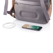 Bobby Soft, anti-diefstal rugzak, khaki, grijs