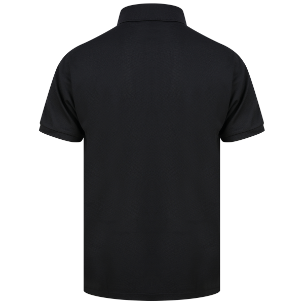 Herenpolo van gerecycled polyester Black 4XL Herenpolo van gerecycled polyester Black 4XL