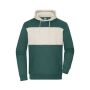 Sweat-Hoody colour-block UNISEX smoky-green/sandstone XXS