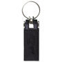 Sleutelhanger P02510, Leder, Zwart