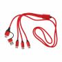 Oplaadkabel Hexa | 6-in-1 - rood