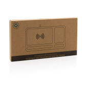 Bamboe bureau-organizer 10W draadloze oplader, bruin
