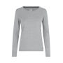 SEVEN SEAS The knit | o-neck | dames - Lichtgrijs gemêleerd, 3XL