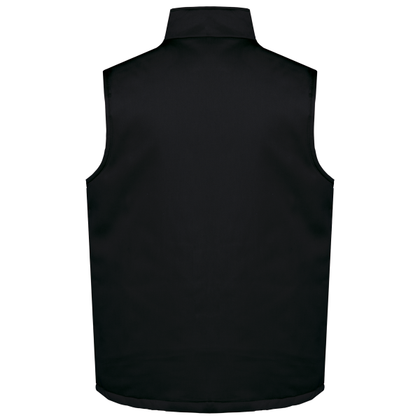 Gewatteerde uniseks bodywarmer van polykatoen multizakken Black L Gewatteerde uniseks bodywarmer van polykatoen multizakken Black L
