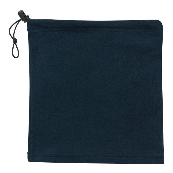 VARIOUS - Muts/ sjaalcombinatie van fleece marineblauw VARIOUS - Muts/ sjaalcombinatie van fleece marineblauw