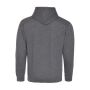 VARSITY HOODIE, CHARCOAL / HEATHER GREY, L, JUST HOODS