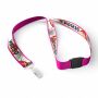 Polyester keycord met gesublimeerde satijnen overlay