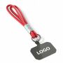 Sleutelhanger & telefoonhouder met koord met leren uiteinde.