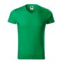 T-shirt men's Slim Fit V-neck kelly green S