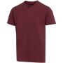 Balfour 200 g/m² unisex OCS organisch T-shirt met korte mouwen en V-hals - Diep bordeauxrood - S