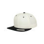 Classic snapbackpet in twee kleuren NATURAL / BLACK One Size