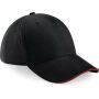 Athleisure 6 Panel Cap black/classic red one size