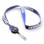 Polyester sublimatie lanyard met badge reel met metalen krimp Polyester sublimatie lanyard met badge reel met metalen krimp