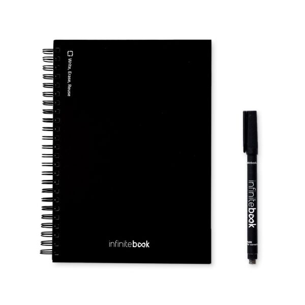 STARTER KIT INFINITEBOOK A5. Set bestaat uit een “ infinity Journal”, schoonmaakset, marker en markerhouder