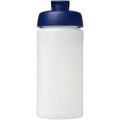 Baseline® Plus 500 ml sportfles met flipcapdeksel - Transparent/Blauw