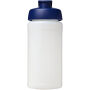 Baseline® Plus 500 ml sportfles met flipcapdeksel - Transparent/Blauw Baseline® Plus 500 ml sportfles met flipcapdeksel - Transparent/Blauw