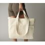 DUAL HANDLE CARGO POCKET TOTE, BLACK, One size, WESTFORD MILL