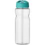 H2O Active® Eco Base 650 ml sportfles met tuitdeksel - Transparant/Aqua blauw