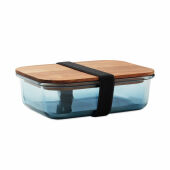 VITRIO LUNCH - Glazen lunchbox 800ml - Transparant Blauw