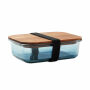 VITRIO LUNCH - Glass lunch box 800ml - Transparent Blue