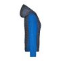 Ladies' Knitted Hybrid Jacket royal-melange/anthracite-melange S