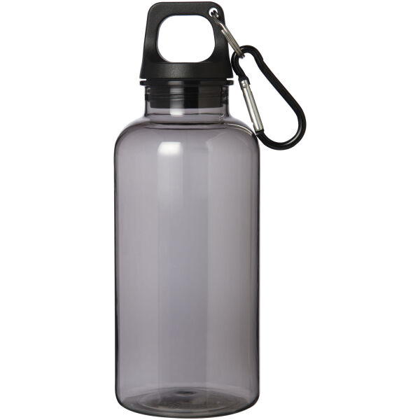 Oregon 400 ml RCS certified recycled plastic water bottle with carabiner - Solid black