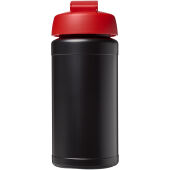 Baseline® Plus 500 ml sportfles met flipcapdeksel - Zwart/Rood