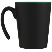 Oli 360 ml keramische mok met handvat - Groen/Zwart
