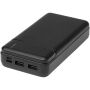 Loop powerbank van 20.000 mAh van gerecycled plastic - Zwart