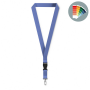 Afneembare polyester lanyard in Pantone-kleur met zeefdruk en ovale haak Afneembare polyester lanyard in Pantone-kleur met zeefdruk en ovale haak