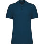 Ecologische herenpolo in piquétricot Peacock Blue 4XL