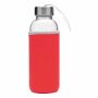 TAKE WELL - Glazen fles rood, transparant