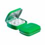 Mini scharnierblikje embossing Groen Pepermunt suikervrij Mini scharnierblikje embossing Groen Pepermunt suikervrij
