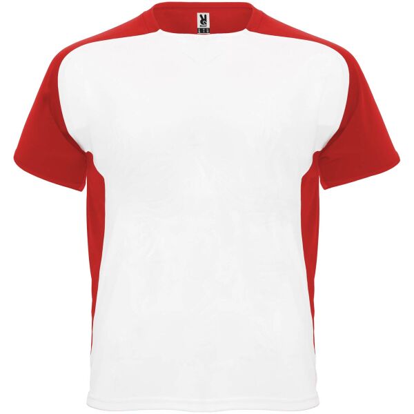 Bugatti unisex sportshirt met korte mouwen - Wit/Rood - roly-2XL Bugatti unisex sportshirt met korte mouwen - Wit/Rood - roly-2XL