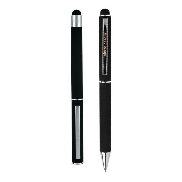 Pierre Cardin® CLAUDIE Set aus Rollerball Touchpen und Kugelschreiber Stylus, schwarz Pierre Cardin® CLAUDIE Set aus Rollerball Touchpen und Kugelschreiber Stylus, schwarz